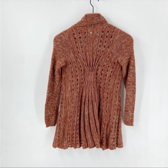 Anthropologie Rosie Neira Sweater Rust Long Sleeve Cardigan XSP - Picture 3 of 10